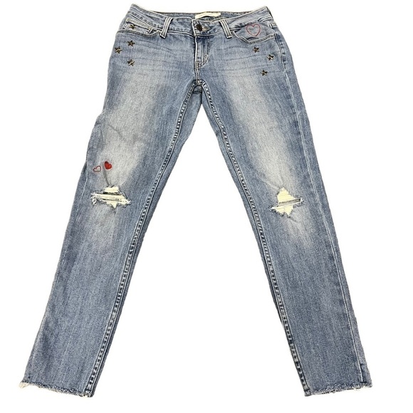 LEVI’S 535 Super Skinny 26 Stars Hearts - Picture 3 of 11